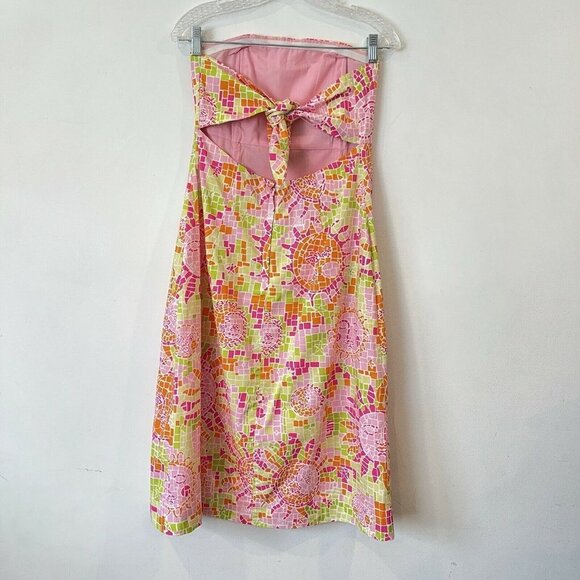 Lilly Pulitzer 8 Strapless Mosaic Sun Salute Dress - Picture 6 of 6